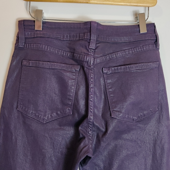 NYDJ Omni Coated Skinny Jeans in Plum Size 10P - Picture 9 of 13